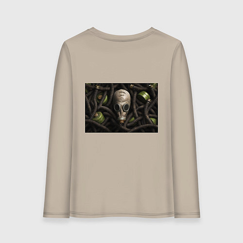 Женский лонгслив Авто рожденные в СССР / Миндальный – фото 2