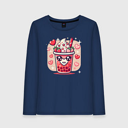 Женский лонгслив Бабл ти день святого валентина