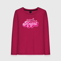 Лонгслив хлопковый женский Angel vibe, цвет: маджента