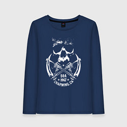 Лонгслив хлопковый женский Sons Of Anarchy - charming, цвет: тёмно-синий