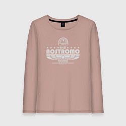 Лонгслив хлопковый женский USCSS The Nostromo серый, цвет: пыльно-розовый