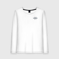 Лонгслив хлопковый женский Военно-воздушные силы: эмблема, цвет: белый