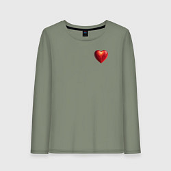 Женский лонгслив Сердечко любви