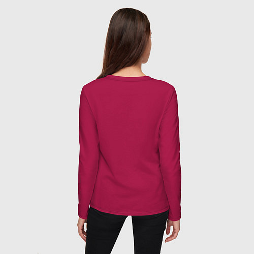 Женский лонгслив Жена парикмахера моя карьера / Маджента – фото 4