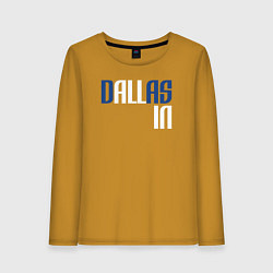 Лонгслив хлопковый женский Dallas in, цвет: горчичный