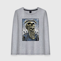 Лонгслив хлопковый женский Metallica - playbill, цвет: меланж
