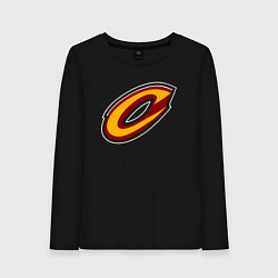 Лонгслив хлопковый женский Кливленд Кавальерс лого, цвет: черный