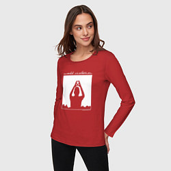 Лонгслив хлопковый женский Depeche Mode world violation, цвет: красный — фото 2