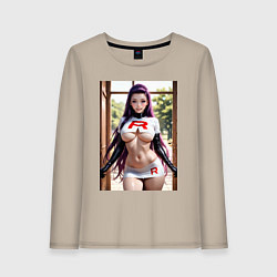 Лонгслив хлопковый женский Джесси Команда R, цвет: миндальный