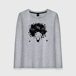 Лонгслив хлопковый женский Девочка весна, цвет: меланж