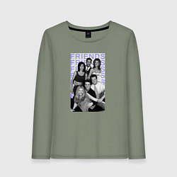 Лонгслив хлопковый женский Сериал Друзья, цвет: авокадо