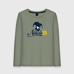 Лонгслив хлопковый женский Nikola 15, цвет: авокадо