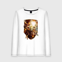Лонгслив хлопковый женский Order of the Sanctified Shield Warhammer, цвет: белый