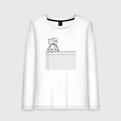 Женский лонгслив Одинокий робот