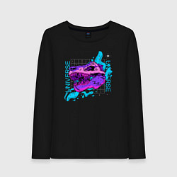 Лонгслив хлопковый женский Universe, цвет: черный