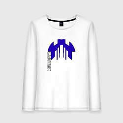 Женский лонгслив Cortex синий чёрная обводка aneurism iv