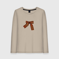 Женский лонгслив Георгиевская ленточка завязанная в бант