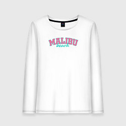 Женский лонгслив Malibu Beach text