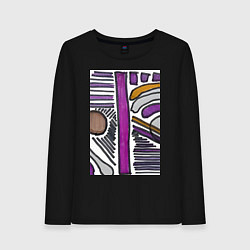 Женский лонгслив Фиолетовая композиция