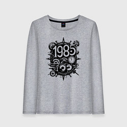 Лонгслив хлопковый женский 1985 стимпанк, цвет: меланж