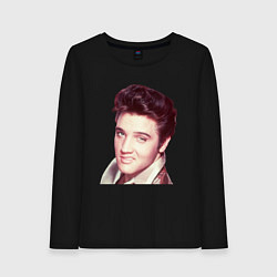 Женский лонгслив Портрет короля рок-н-рола Элвиса Пресли