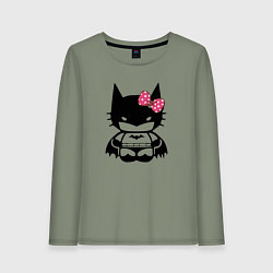 Лонгслив хлопковый женский Batgirl, цвет: авокадо