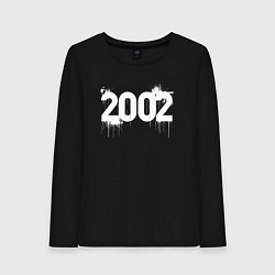 Лонгслив хлопковый женский Граффити стиль 2002, цвет: черный