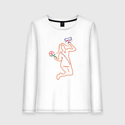 Лонгслив хлопковый женский Выпускница 2024, цвет: белый