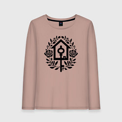Женский лонгслив Ключ к дому и цветы