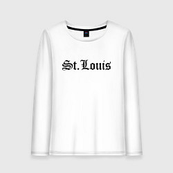 Лонгслив хлопковый женский St Louis Missouri - USA, цвет: белый