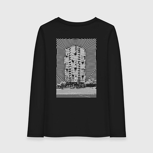 Женский лонгслив Sample toblerone tower / Черный – фото 2