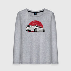 Лонгслив хлопковый женский Nissan Skyline art, цвет: меланж