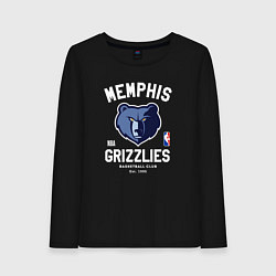 Лонгслив хлопковый женский Memphis Grizzlies - NBA team, цвет: черный