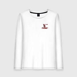 Лонгслив хлопковый женский Counter-Strike rush B meme, цвет: белый