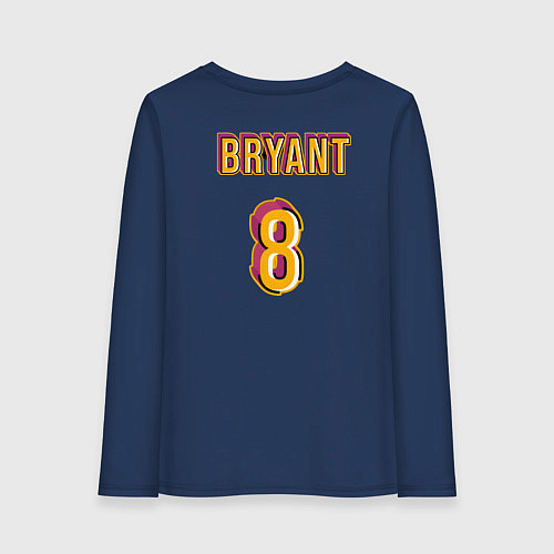 Женский лонгслив Кобе Брайант номер 8 / Тёмно-синий – фото 2