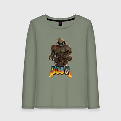 Лонгслив хлопковый женский Doom палач рока, цвет: авокадо