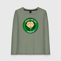 Лонгслив хлопковый женский Мистер Маки, цвет: авокадо