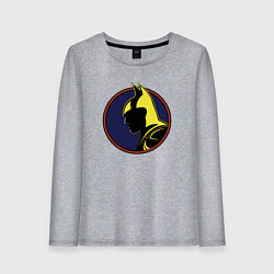 Лонгслив хлопковый женский Ночь Бэтмена, цвет: меланж
