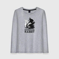 Лонгслив хлопковый женский Handmade rabbit, цвет: меланж