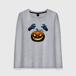 Женский лонгслив Зловещая лампа Джека