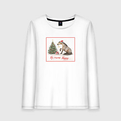 Женский лонгслив Хэппи