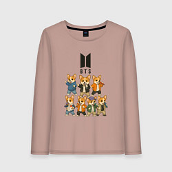 Женский лонгслив BTS группа из корги