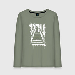 Женский лонгслив Человек на лестнице