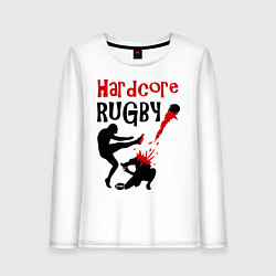 Лонгслив хлопковый женский Hardcore Rugby, цвет: белый
