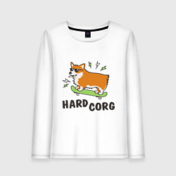 Лонгслив хлопковый женский Hardcorg, цвет: белый