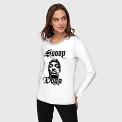 Лонгслив хлопковый женский Snoop Dogg Face, цвет: белый — фото 2
