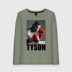 Лонгслив хлопковый женский Mike Tyson, цвет: авокадо