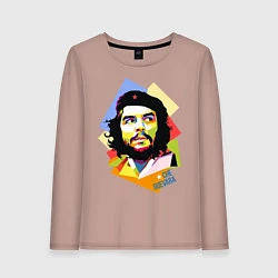 Лонгслив хлопковый женский Che Guevara Art, цвет: пыльно-розовый