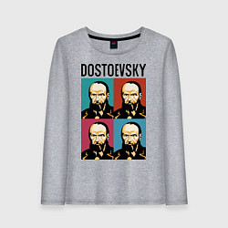 Лонгслив хлопковый женский Dostoevsky, цвет: меланж