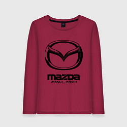 Лонгслив хлопковый женский Mazda Zoom-Zoom, цвет: маджента